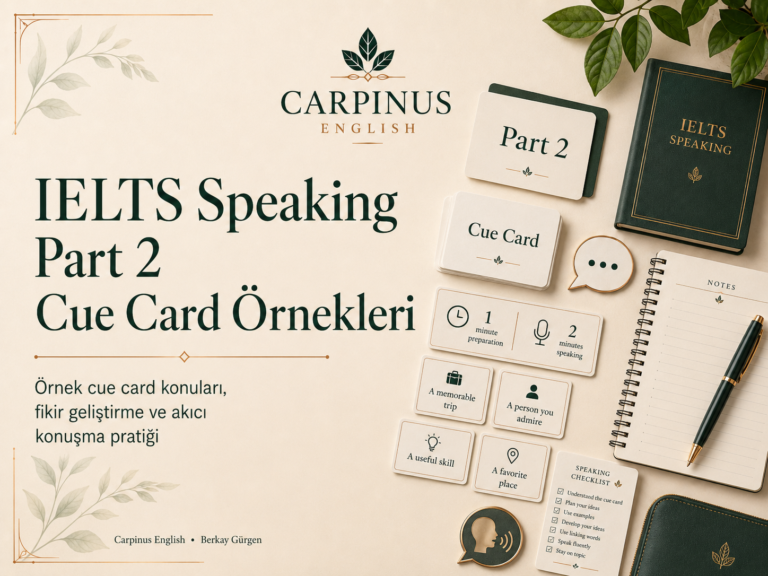 IELTS SPEAKING Part 2 Cue Card Örnekleri