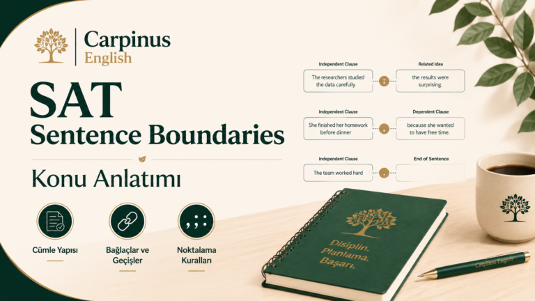 SAT Sentence Boundaries Konu Anlatımı